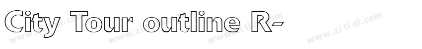 City Tour outline R字体转换